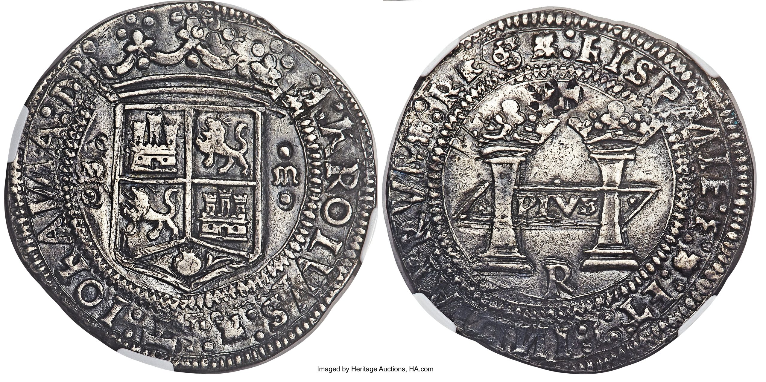 El real de a ocho: la moneda española que conquistó el mundo Columnario de plata español - real de a ocho con columnas de Hércules
