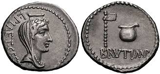 Denario romano de plata para coleccionistas - anverso y reverso
