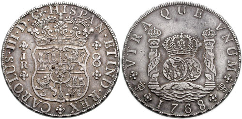 Real de Potosí de plata - ceca americana colonial española