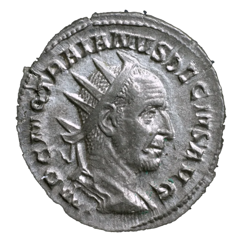 Anverso de un antoniniano de Trajano Decio