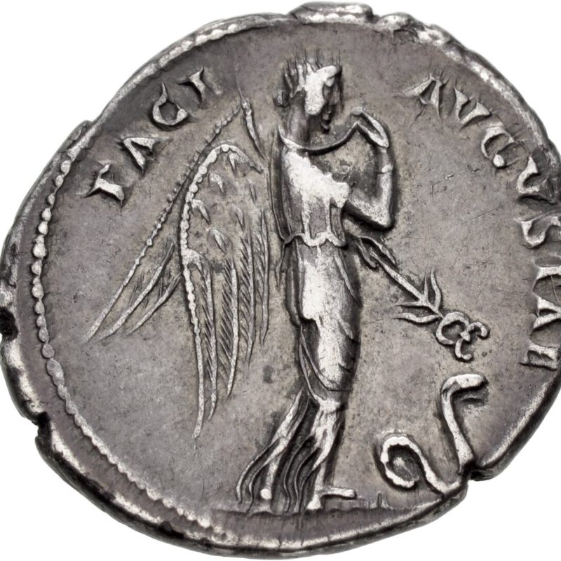 Reverso de un denario de Claudio