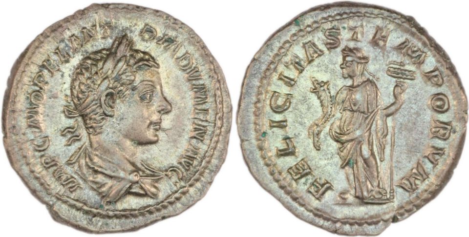 Denario Diadumeniano 218