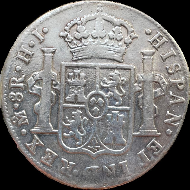 Reverso de un 8 reales de Fernando VII de 1810