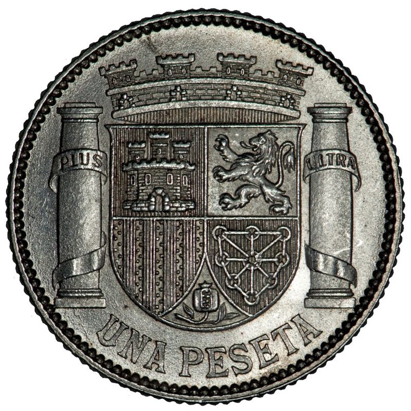 1 peseta de plata de 1933, Segunda República, estrella 34, reverso